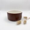 Bol marron brillant semi-porcelaine Poterie Haoues