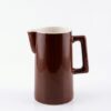 Carafe marron brillant semi-porcelaine Poterie Haoues