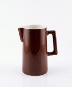 Carafe marron brillant semi-porcelaine Poterie Haoues