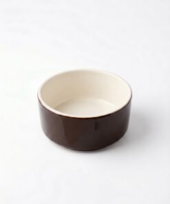 Mini bol marron brillant semi-porcelaine Poterie Haoues