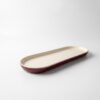 Plateau marron brillant semi-porcelaine Poterie Haoues