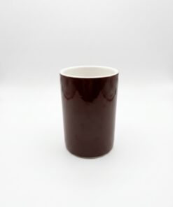 Verre à eau marron brillant semi-porcelaine Poterie Haoues